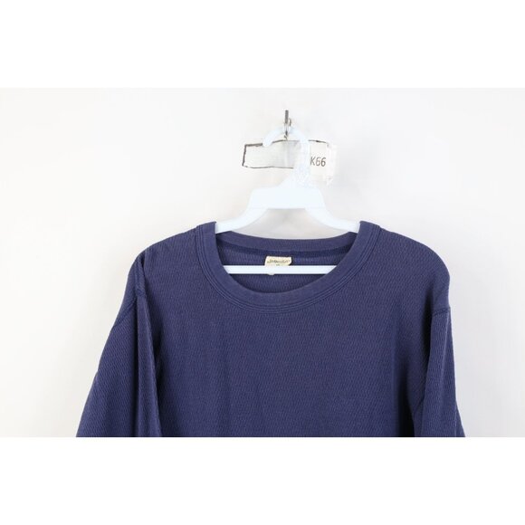 Vtg 70s Streetwear Mens Large Tall Thermal Waffle Knit Long Sleeve T-Shirt USA - Picture 2 of 12